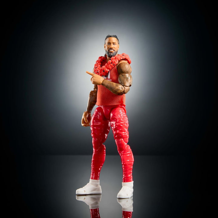 Mattel WWE Ultimate Edition Actionfigur & Zubehör-Set, Jimmy USO 15,2 cm Sammlerstück, austauschbare
