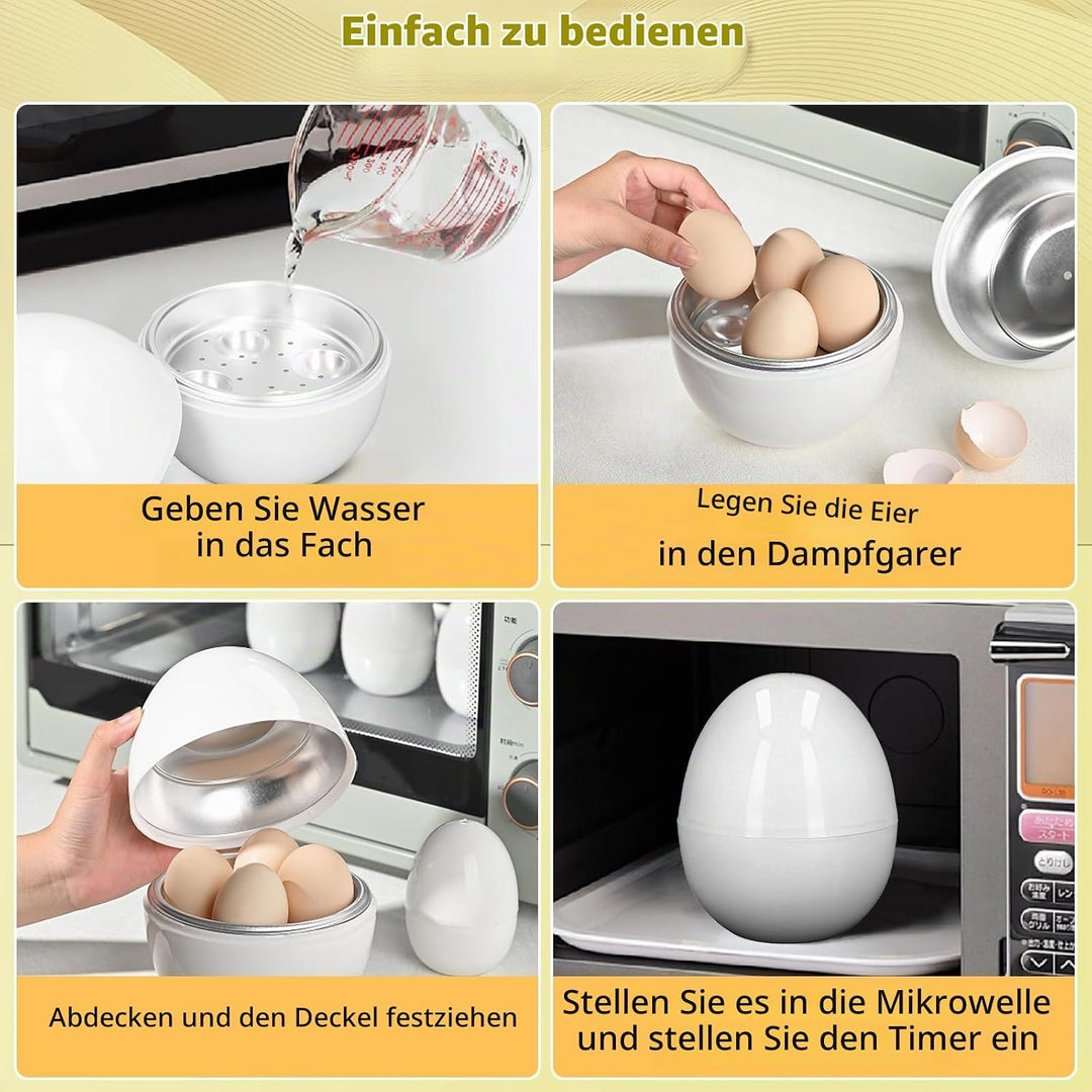 Eierkocher, Elektrischer Eierkocher Für Hartgekochte Eier, Kapazität Für 4 Eier, Kompaktes Design, A