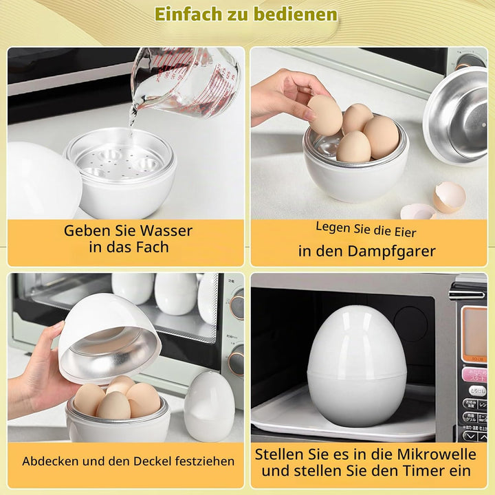 Eierkocher, Elektrischer Eierkocher Für Hartgekochte Eier, Kapazität Für 4 Eier, Kompaktes Design, A