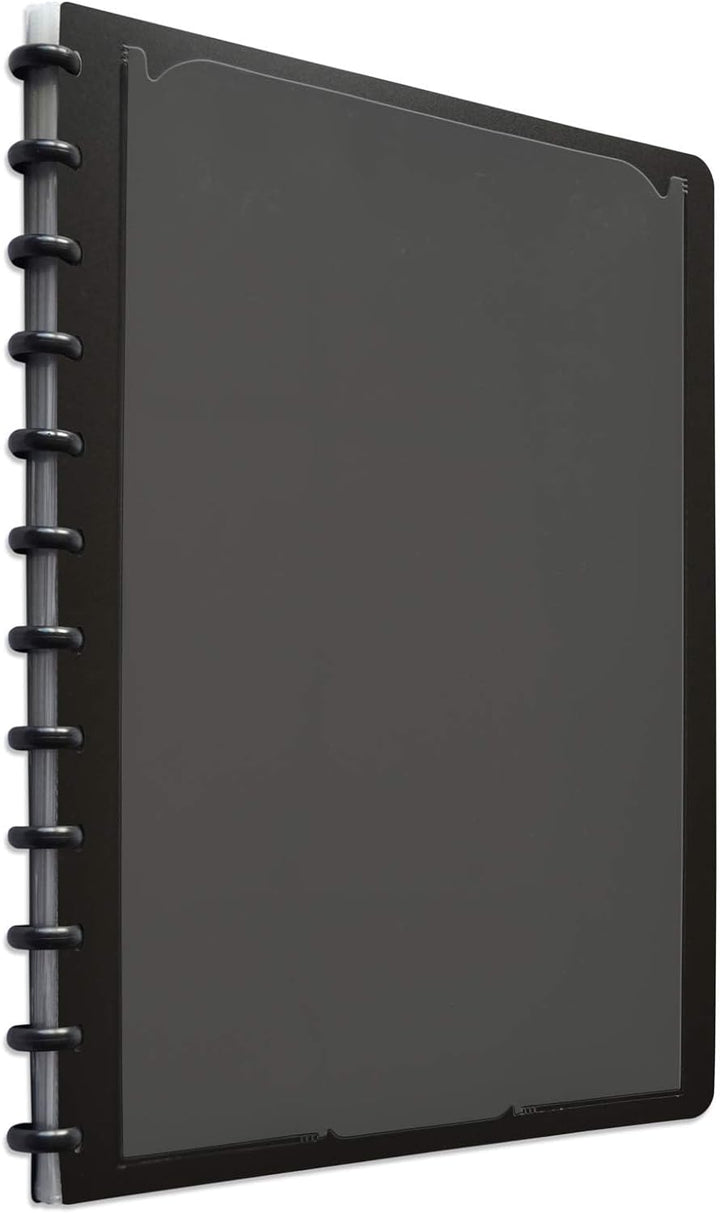 Oxford polyvision Ringmappe A4, mit vario-zipp, 20 Hüllen, schwarz, 5er Pack schwarz Single, schwarz