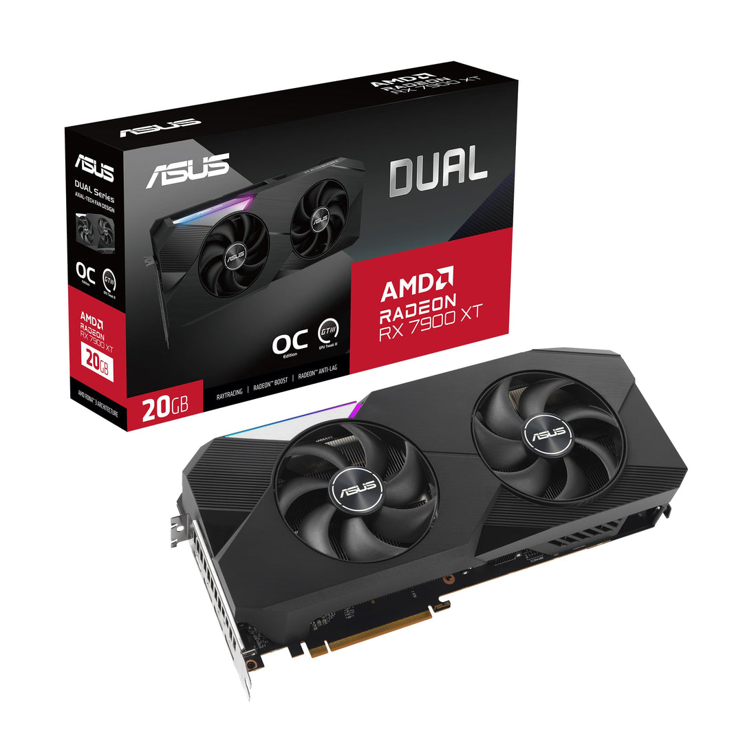 ASUS Dual Radeon RX 7900 XTX OC Edition 24GB GDDR6 Gaming Grafikkarte (AMD Radeon RX7900 XTX, PCIe 4