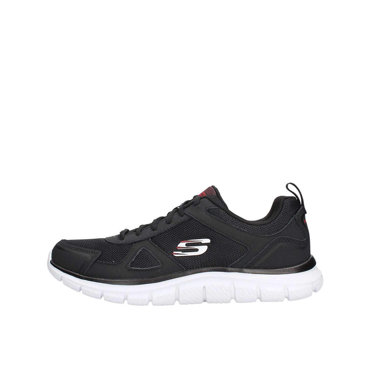 Skechers Herren Track-Scloric Sneaker 40 EU Black Red Bkrd, 40 EU Black Red Bkrd