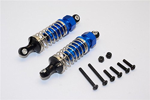GPM For Tamiya TT02B Tuning Teile Aluminium Front Adjustable Spring Damper (70mm) - 1Pr Set Blue