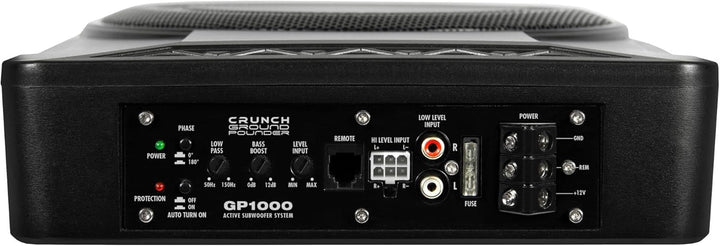Crunch GP1000 | 25 cm 250mm Aktiv Subwoofer Auto PKW Aktivbass Aktiv-Untersitz-Subwoofer