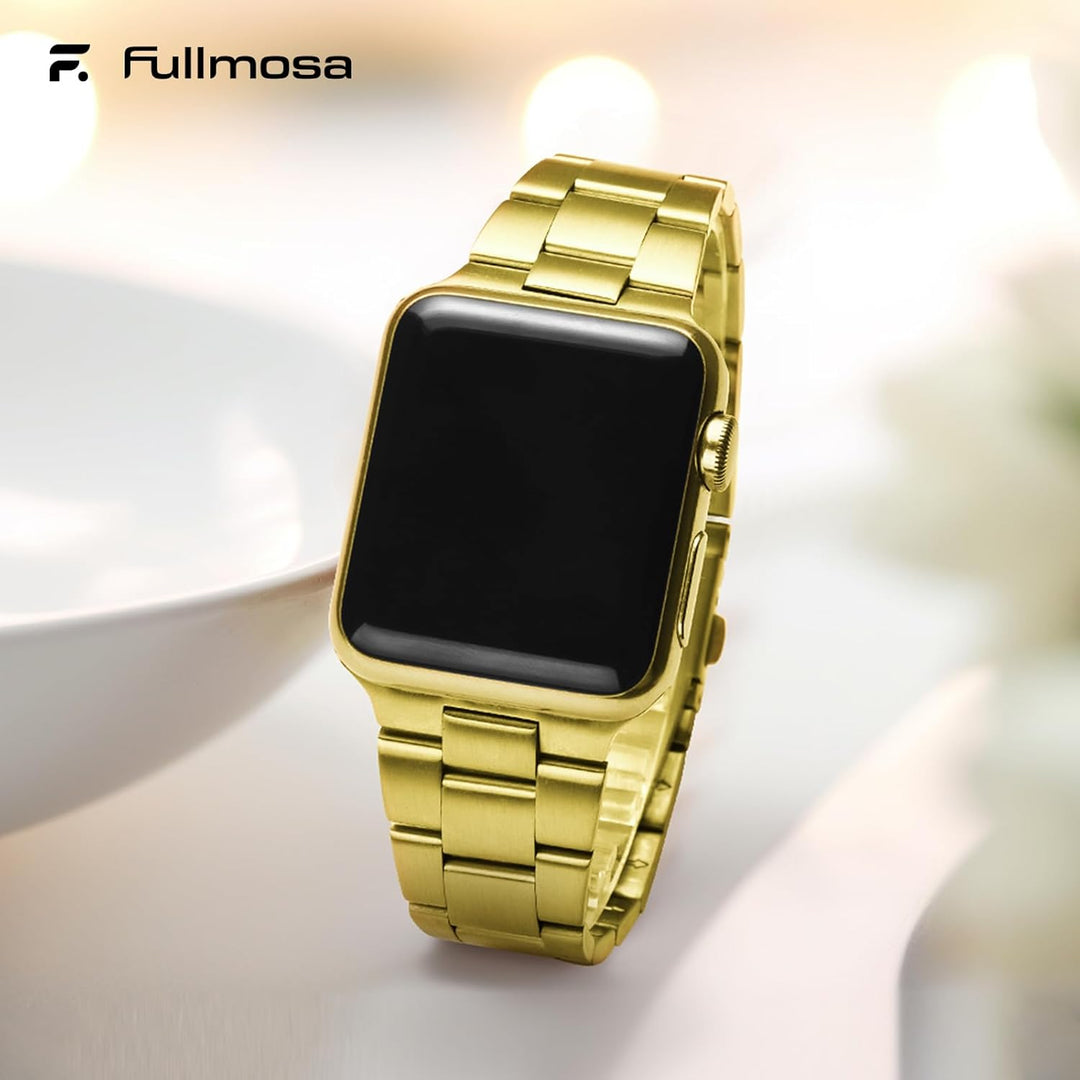 Fullmosa Kompatibel mit Apple Watch Armband 40mm 41mm 38mm Damen Herren, Neues Metall Schlanks Ersat