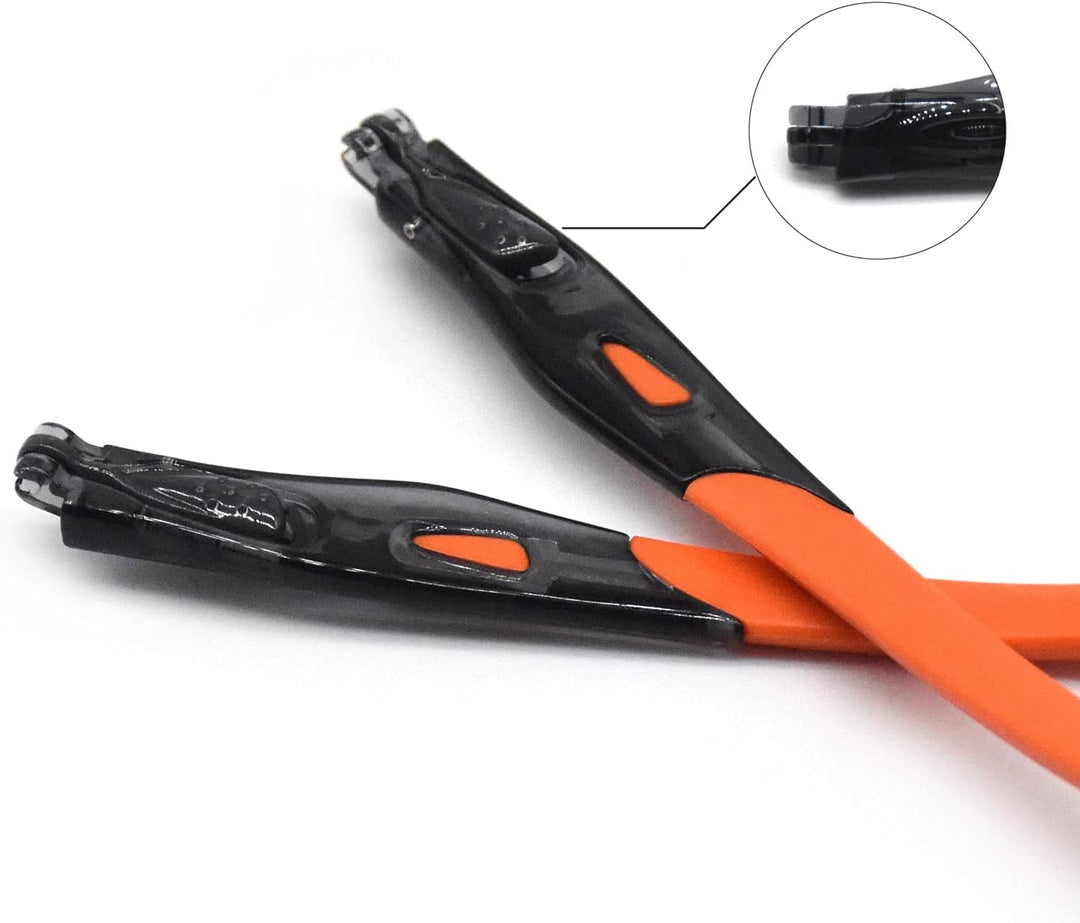 HKUCO Schwarz/Grün/Orange Gummiersatz Transparente Schwarz Rahmenbeine Für Oakley Crosslink Sweep/Sw