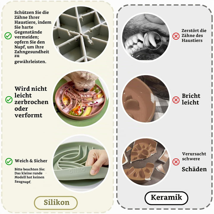 OHMO Anti Schling Napf Hund (Diamant), Antischlingnapf Hunde für Katzen Welpen, gesundes Fressen sto