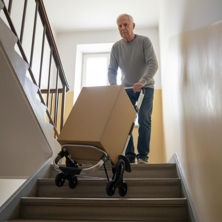 Einkaufstrolley Comfort für Treppen, 50 l (Schwarz), Schwarz