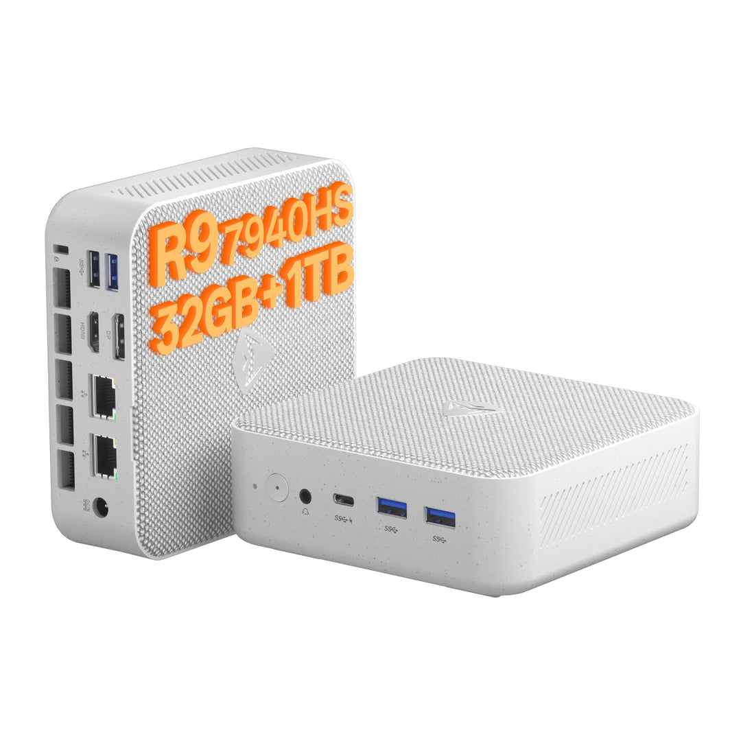 Machenike MM Mini PC, Ryzen 9 7940HS, 32GB DDR5 1TB SSD, Klein PC, Radeon 780M, Dual 2.5G LAN, USB4