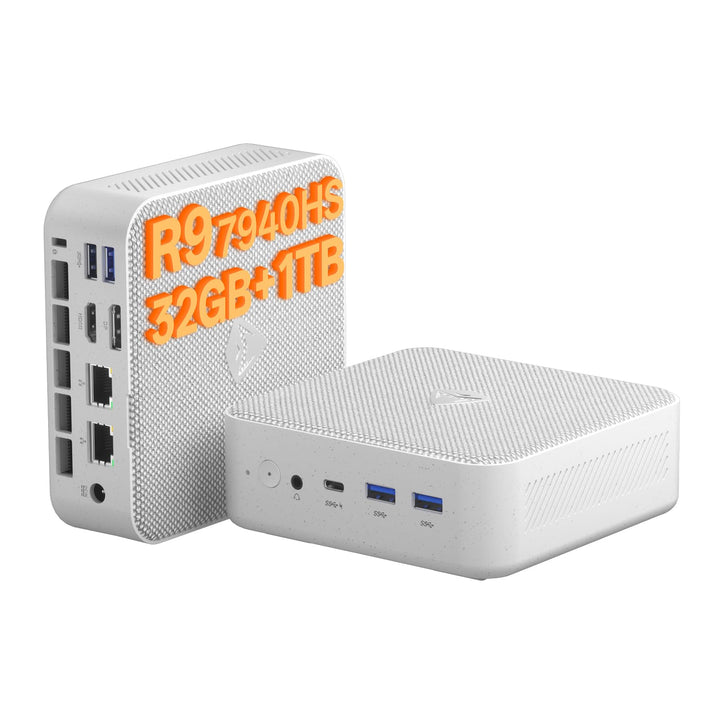 Machenike MM Mini PC, Ryzen 9 7940HS, 32GB DDR5 1TB SSD, Klein PC, Radeon 780M, Dual 2.5G LAN, USB4