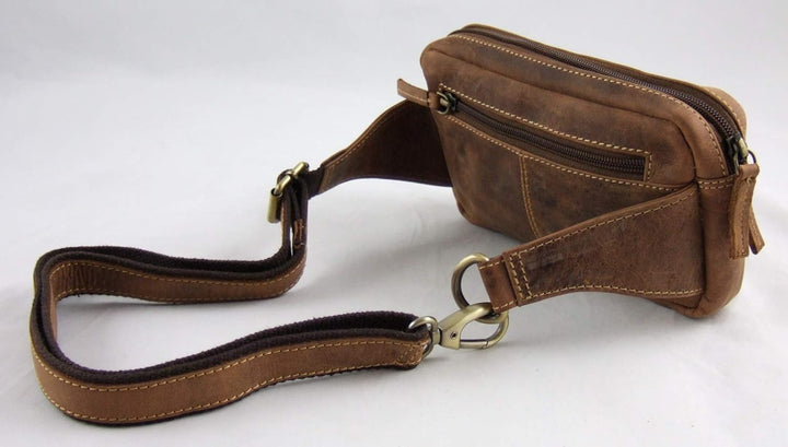 Greenburry Vintage Gürteltasche Leder 20 cm, Braun, Einheitsgrösse, braun, one Size