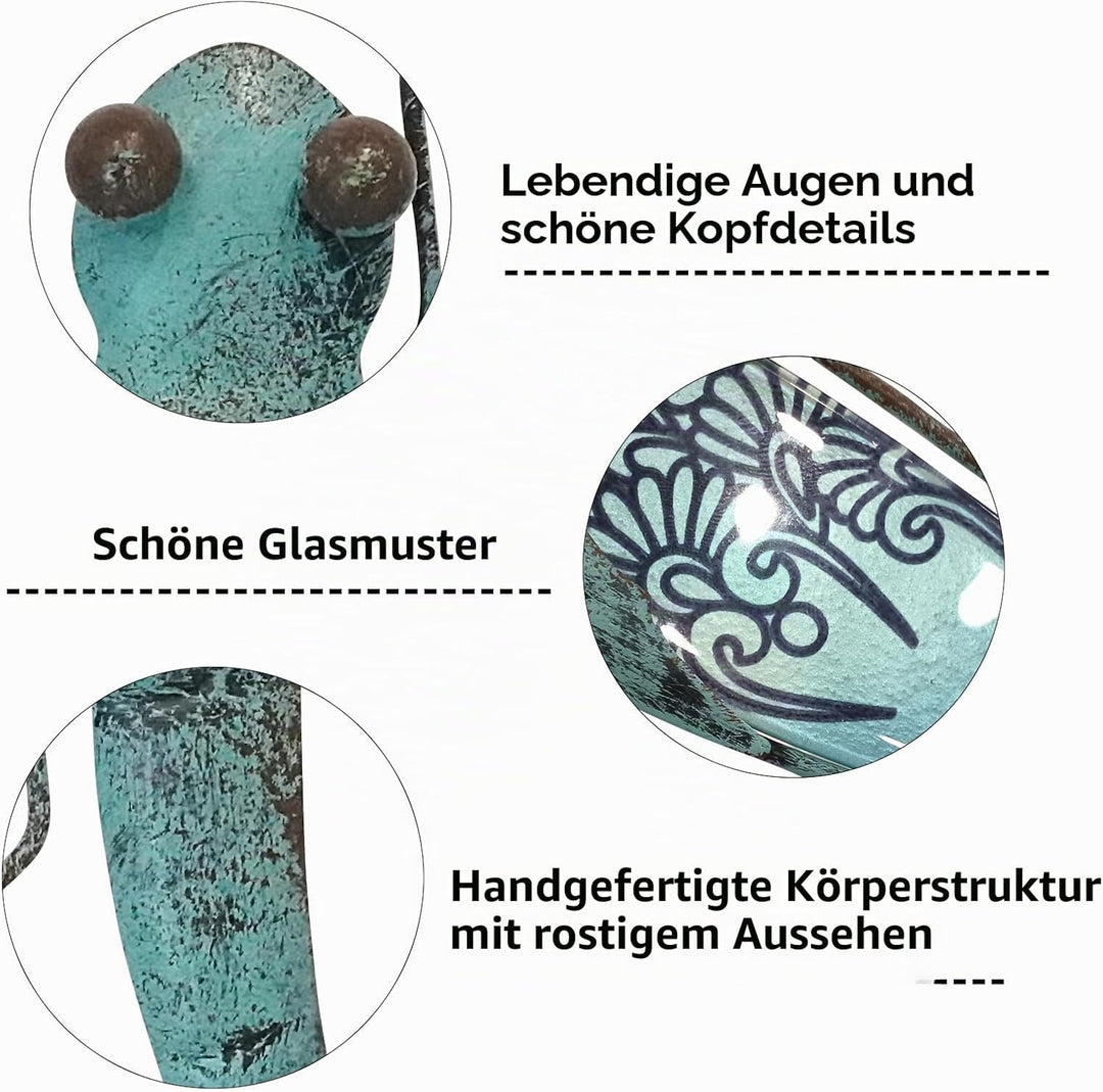 Liffy Metall Libelle Wanddekoration im Freien Zaun Kunst ausserhalb hängende Dekorationen für Garten