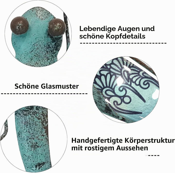 Liffy Metall Libelle Wanddekoration im Freien Zaun Kunst ausserhalb hängende Dekorationen für Garten