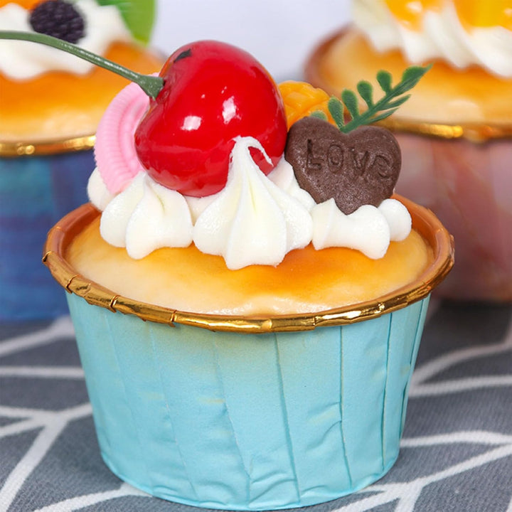 Tyenaza Cupcake-Modell 6 Stück Künstlicher Gefälschter cupcake Realistische Kuchen-Simulations-Model