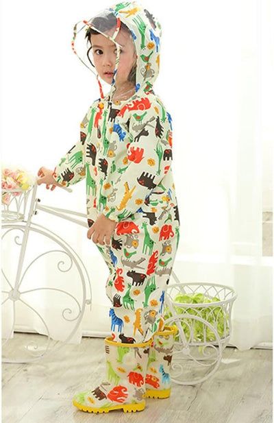 mama stadt Regen Overall Kinder Unisex 100% Wasserdichter Regenanzug Kinder Regenoverall Jungen Mädc
