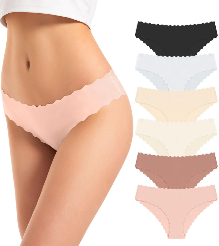 TANSTC 6er Pack Unterhosen Damen Nahtlose Unterwäsche Frauen Seamless Slips Damen Stretch Damenunter