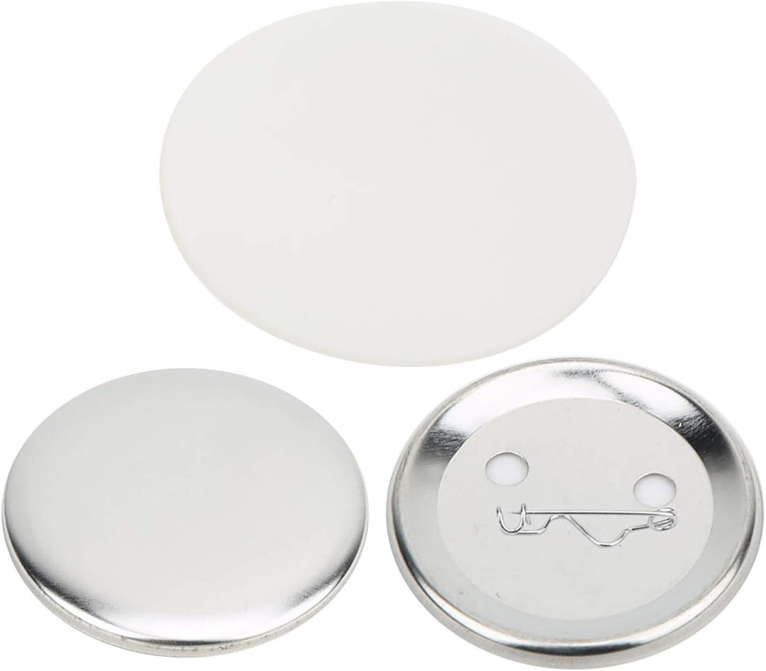 HEEPDD Abzeichen Knopf Teile, 100 Sätze 56mm Blank Badge Making Supplies für Abzeichen Corsage Namen