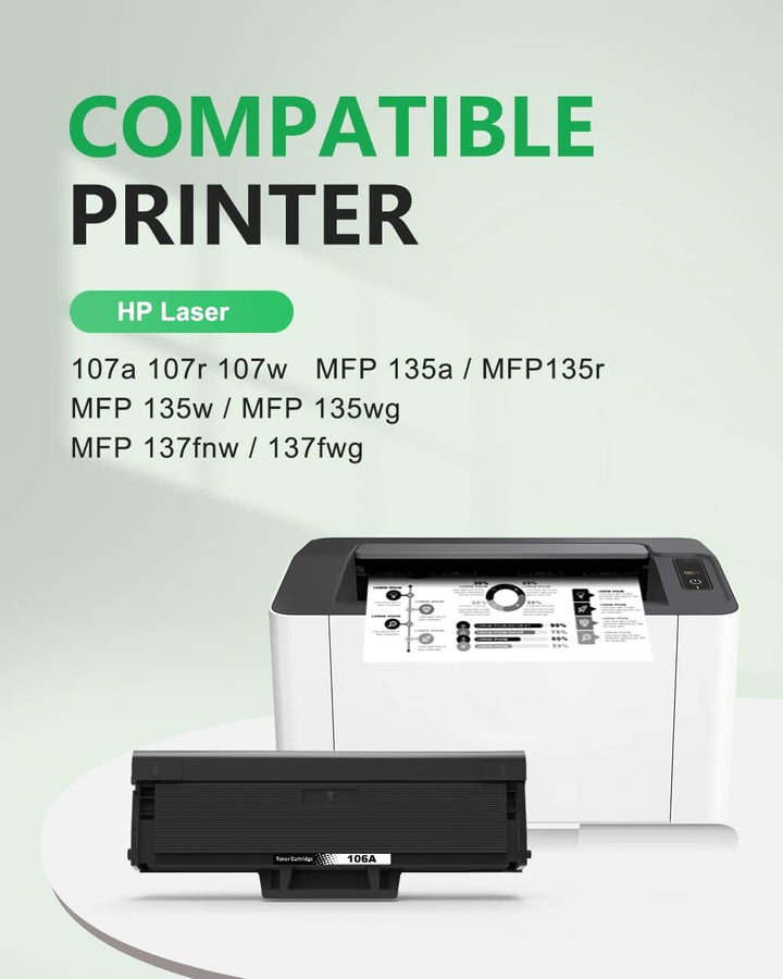 colorfly 106A W1106A Toner Kompatible für 106A W1106A Tonerkartusche für HP Laser 107a 107r 107w HP