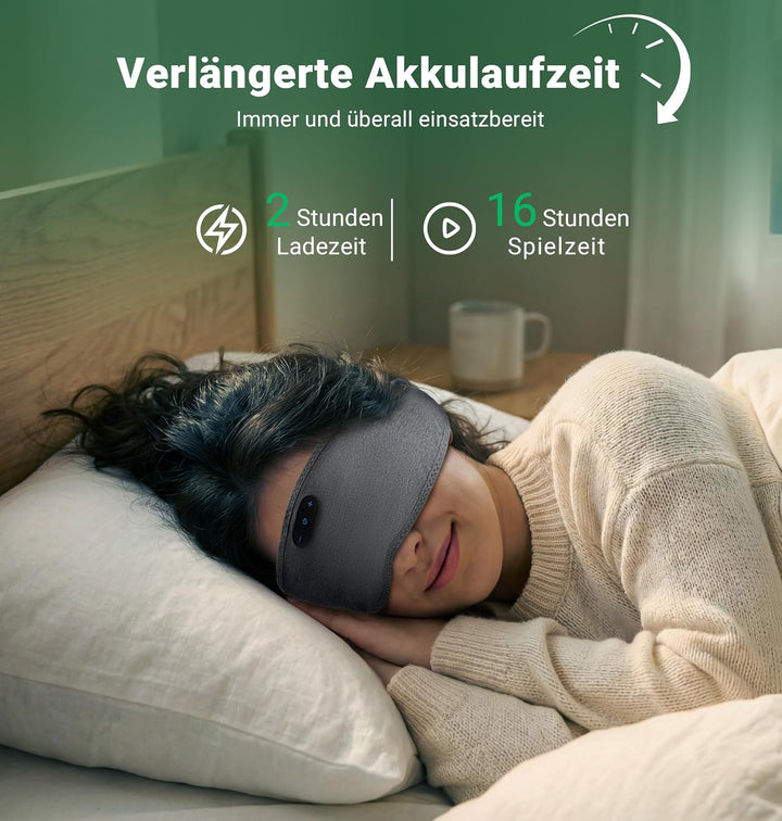 ink-topoint Schlafkopfhörer Bluetooth 5.4 Stirnband aus Bambus-Baumwolle | Als Stirnband-Kopfhörer b