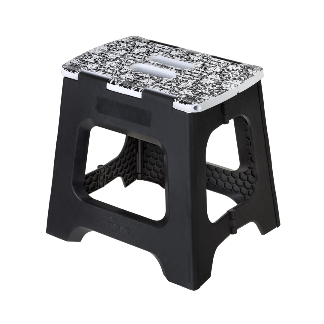 VIGAR Compact Rococco Tritthocker Klappbar 32 cm mit Griffen, 35 cm x 32 cm Rococco On Top 32 cm, Ro