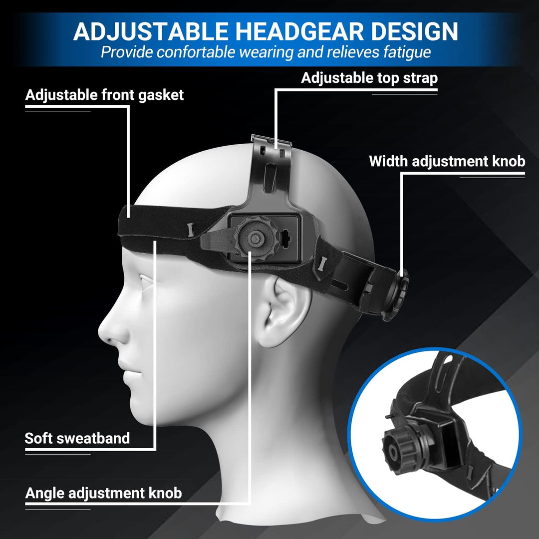 DEKOPRO Auto Verdunkelung Solar Schweisshelm ARC WIG MIG Schweisser Objektiv Schleifmaske New Black
