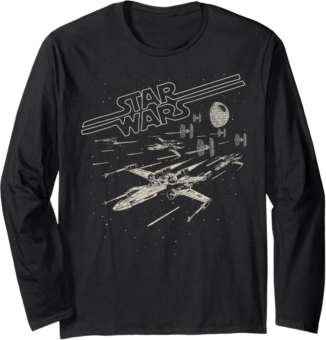 Star Wars X-Wing Laser Chase Langarmshirt