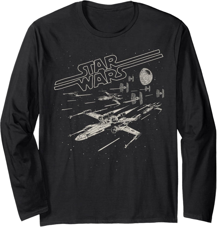 Star Wars X-Wing Laser Chase Langarmshirt