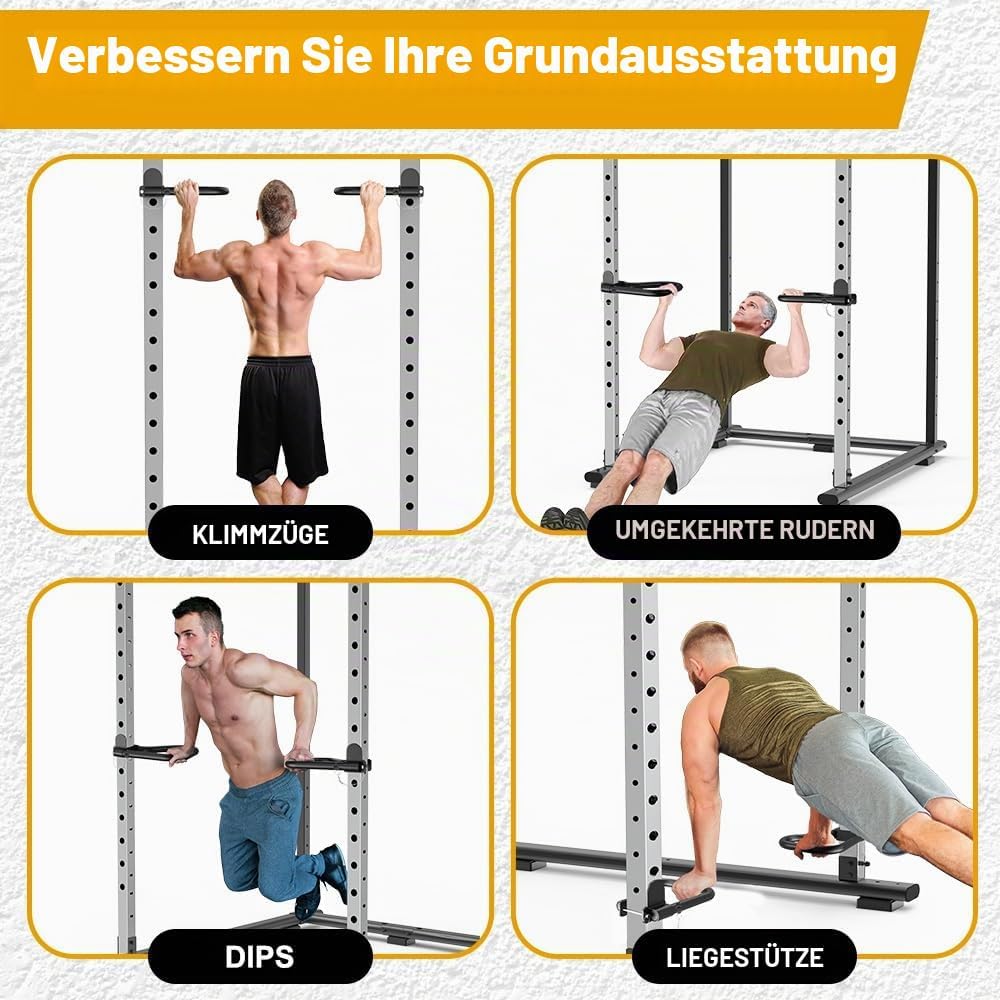 Kipika Power-Rack-Zubehör für 5/8" und 1" Löcher - Hochbelastbare Heimfitnessausrüstung für 2x2 oder