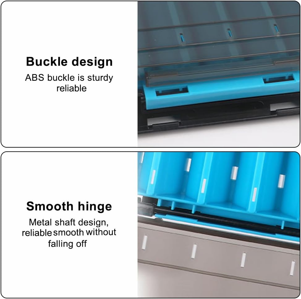 2 Stück Tackle Box Organizer, Angelbox, Doppelseitige Angelköder Aufbewahrungsbox mit Atmungsaktiven