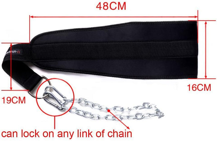 HemeraPhit Gewichtete Klimmzug Dips Gürtel Kette Doppel D Ring Gewichtheben Rückengurte Home Gym Zub