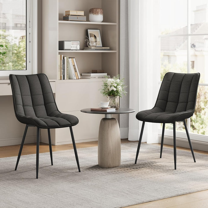 WOLTU Esszimmerstühle 2er Set, für Wohnzimmer Küche Esszimmer, Küchenstühle gepolstert mit Rückenleh
