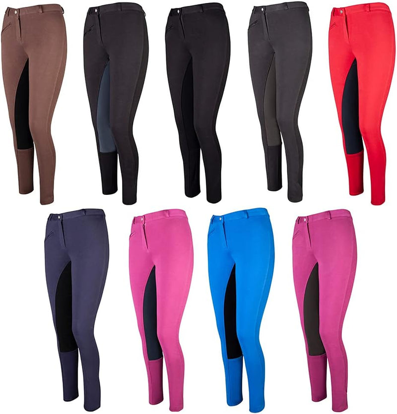 Pfiff 101197 Damen Reithose Vollbesatz Vollbesatzreithose 9 Farben alle Grössen 44 Schwarz, 44 Schwa