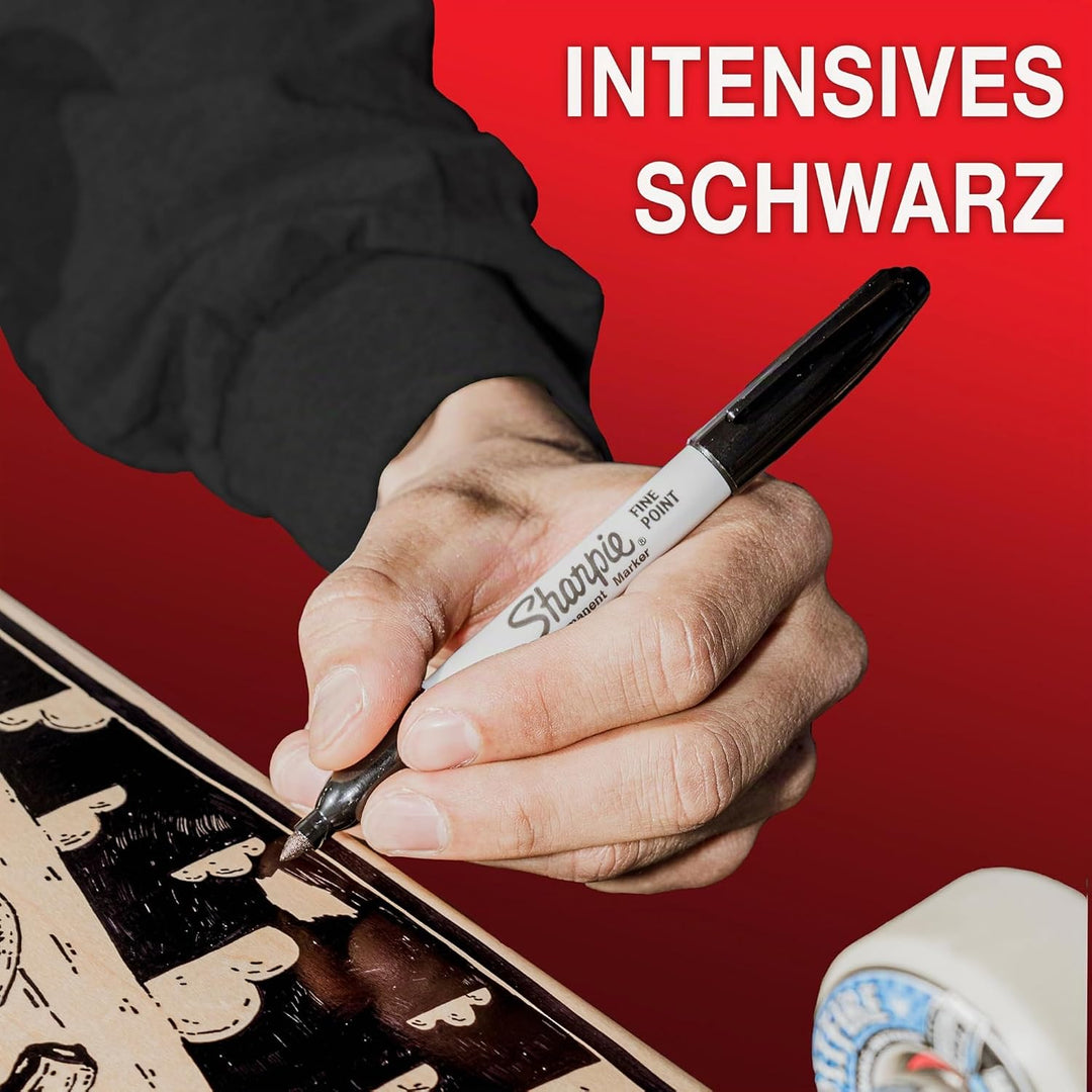 Sharpie Permanent Marker | Marker Stifte mit feiner Spitze | schwarz | 36 Stück Market Set Schwarz 3