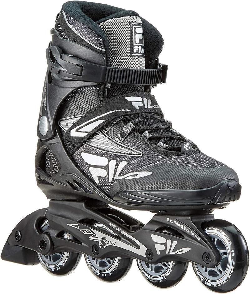 FILA Herren Legacy Comp Inline Skate 45.5 BLACK/GREY, 45.5 BLACK/GREY