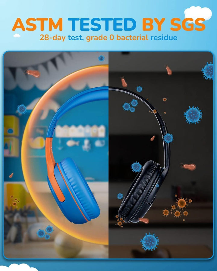 awatrue Kinder Kopfhörer[2 Pack], Kabel Kinderkopfhörer mit Mikrofon, Kopfhörer Kinder für Schule/Re