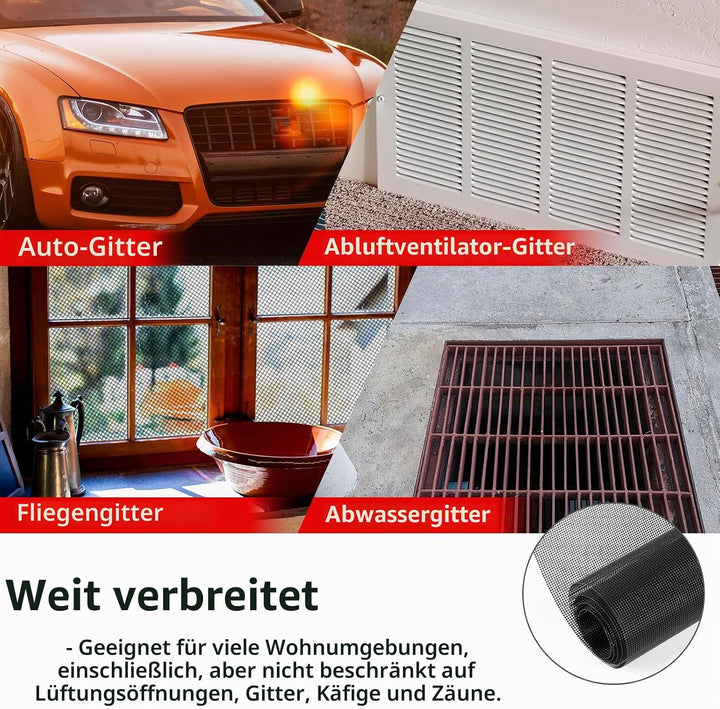 AggAuto Edelstahl Auto Grillnetzbildschirm, mit 304SS-Drahtgeflecht beschichteter 304SS-Gitter, Auto