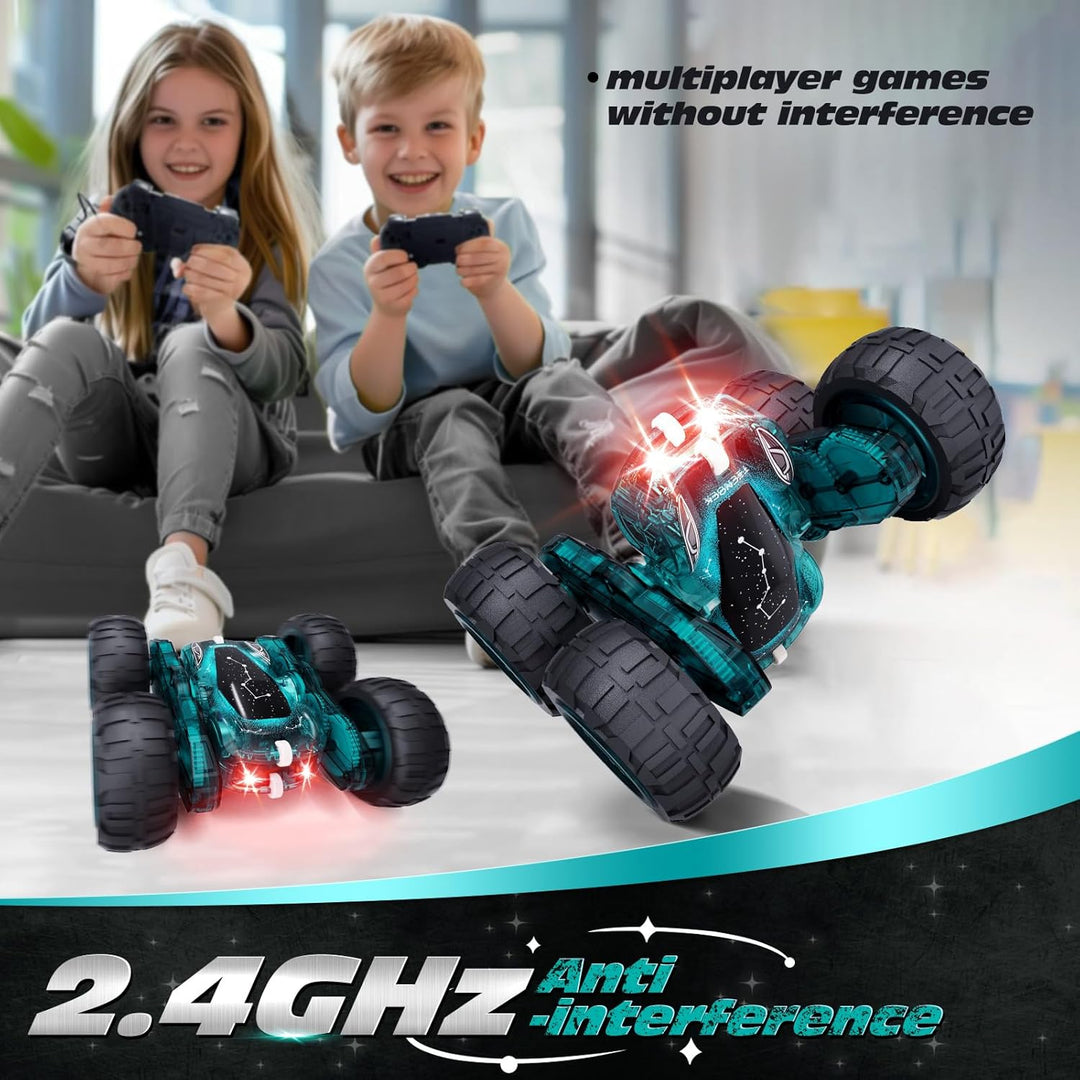 Tecnock 2025 Ferngesteuertes Auto mit 2.4 Ghz Fernbedienung 360°Flip Stunts Rc Auto Monstertruck mit