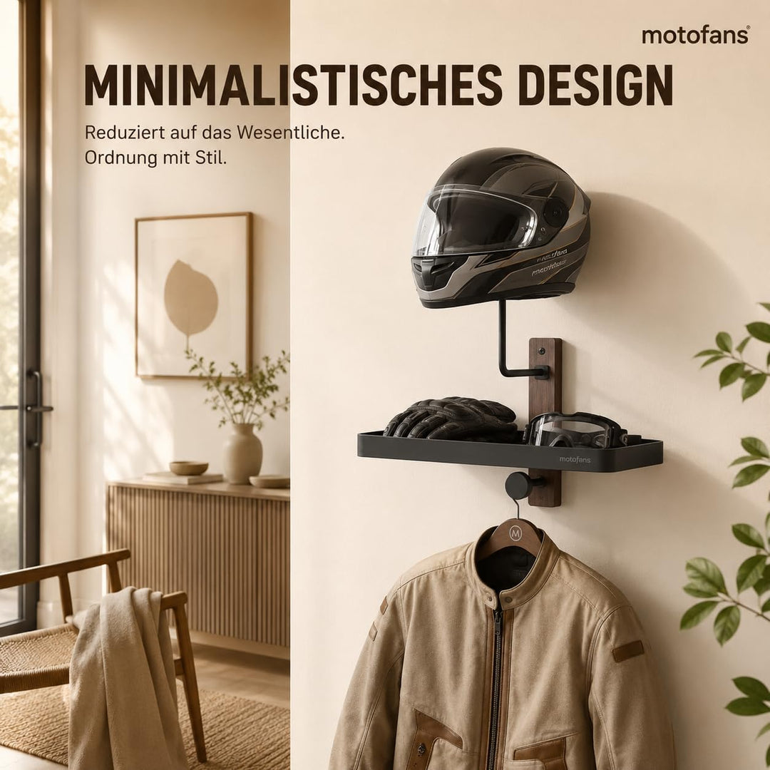 Helmhalterung Wand, Motorrad Garderobe, Motorradhelm Halterung Wand, Geschenke für Motorradfahrer Fu