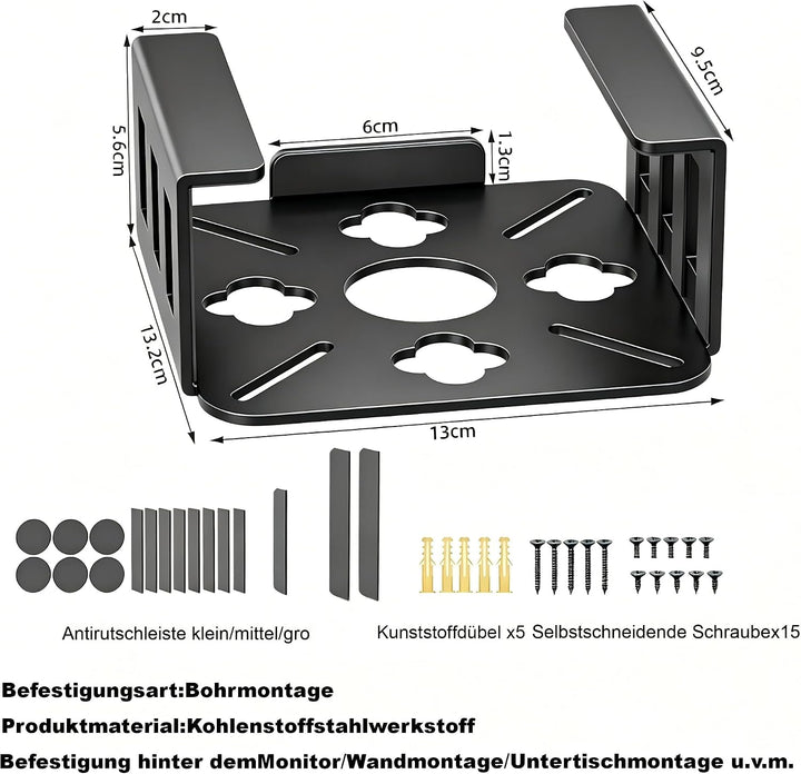 Wandhalterung für Mac mini M4/M4 Pro | Host-Aufbewahrungsbox unter dem Bürotisch, VESA-Wandmontage,