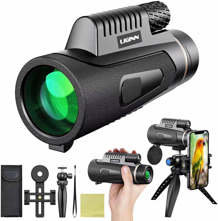 Monokulares Teleskop, Monokular 12x50, Monokular für Erwachsene, mit BAK4-Prisma und FMC-Objektiv, m