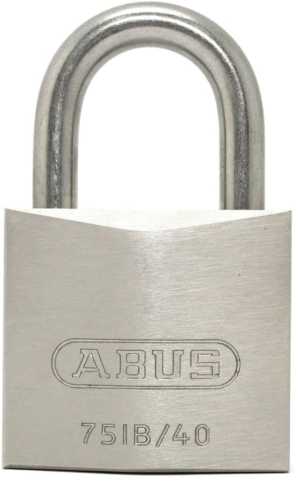 ABUS Marine Vorhängeschloss 75IB/40 - wetterfest - Messing-Schlosskörper mit Nickel Pearl Beschichtu