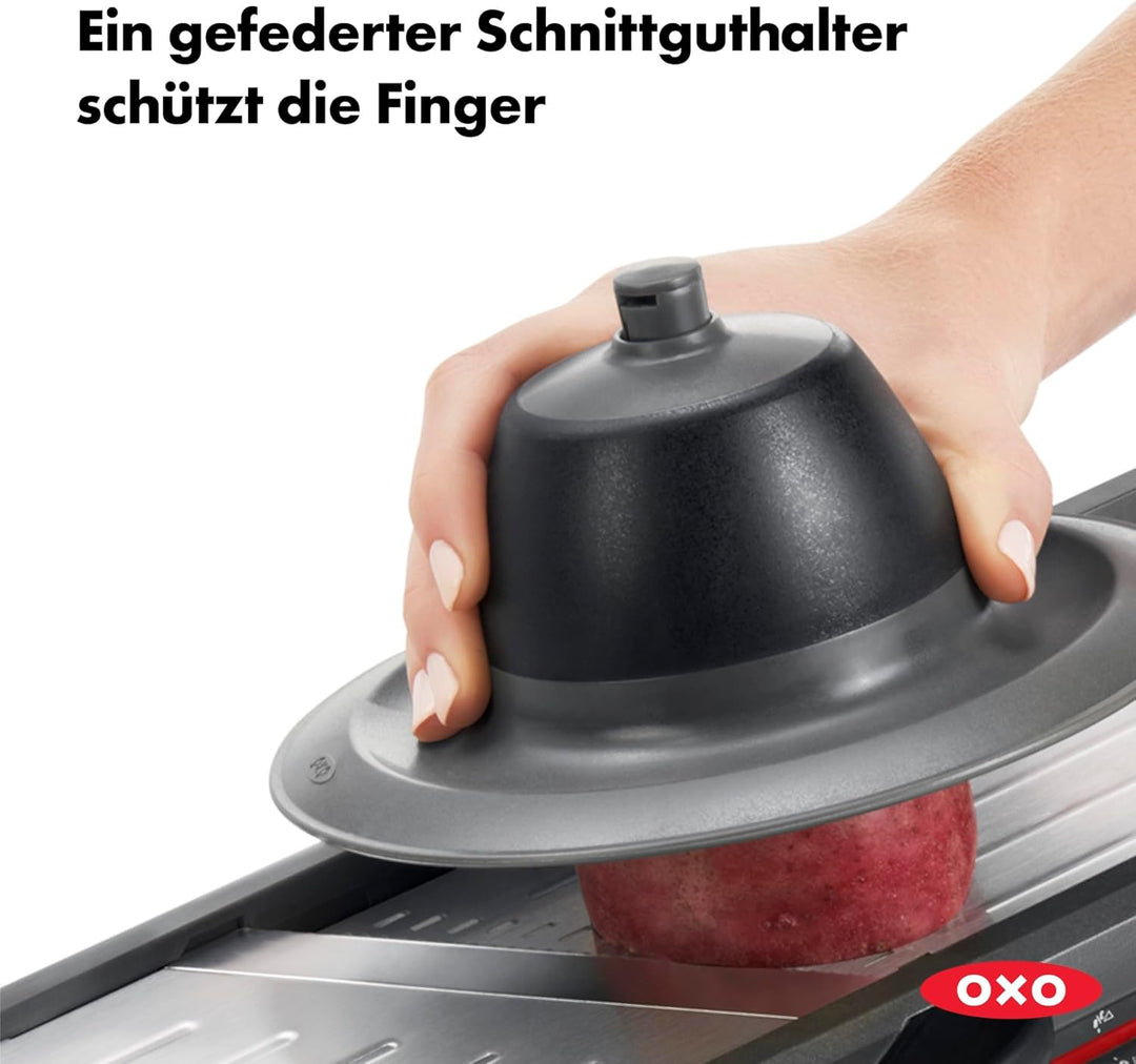 OXO Good Grips Profi Obst- und Gemüsehobel 2.0 mit Klingen aus japanischem Edelstahl, grau Single Ch