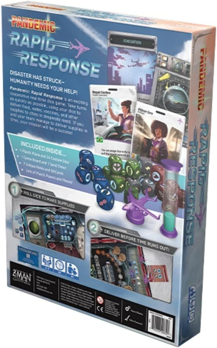 Z-Man Games , Pandemic Rapid Response, Board Game, Ages 8+, for 2 to 4 Players, 20 Minutes Playing T
