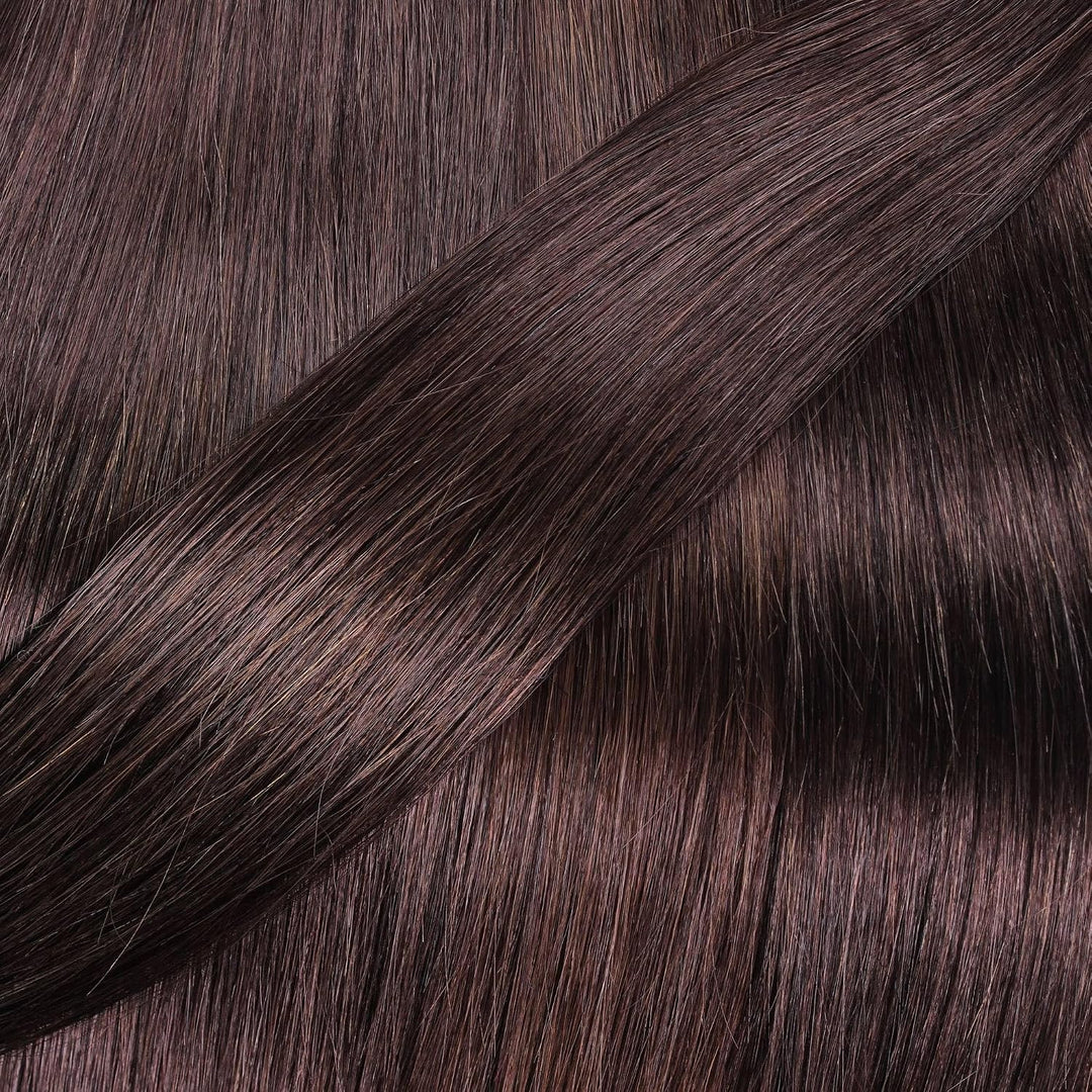 hair2heart Invisible Tape Extensions Echthaar Premium - 10 Tapes 50cm 6/3 dunkelblond gold