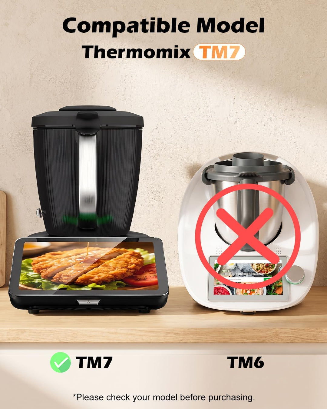 CloudValley [Auto-Installation Schutzfolie für Vorwerk Thermomix TM7 für Panzerglas, 9H Härte Schutz