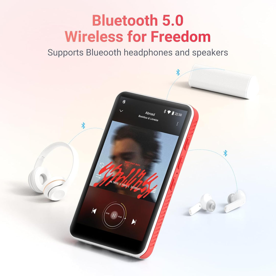 192GB MP3 Player mit Bluetooth und WiFi, tragbarer Spotify MP3-Player mit Android 13.0, RAM:4GB, Oil