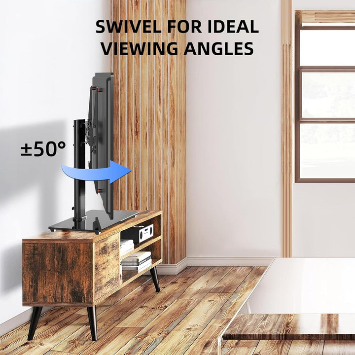 suptek TV Ständer Schwenkbar for 26-55 inch LED OLED Flat Curved Screens bis zu 50 KG, TV Stand höhe