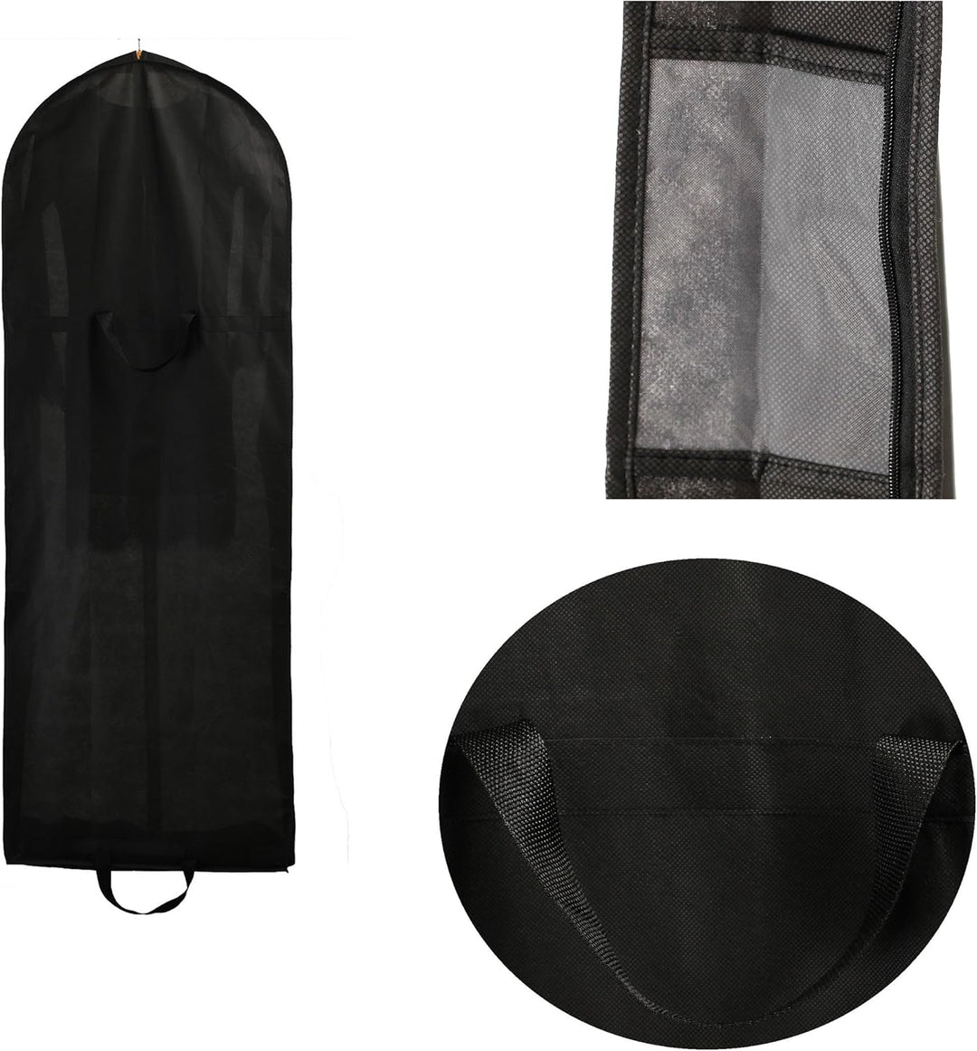 TUKA [5st.] Faltbar 150cm Atmungsaktiver Kleidersack mit Reissverschluss, Schutzhülle für Kleider/An