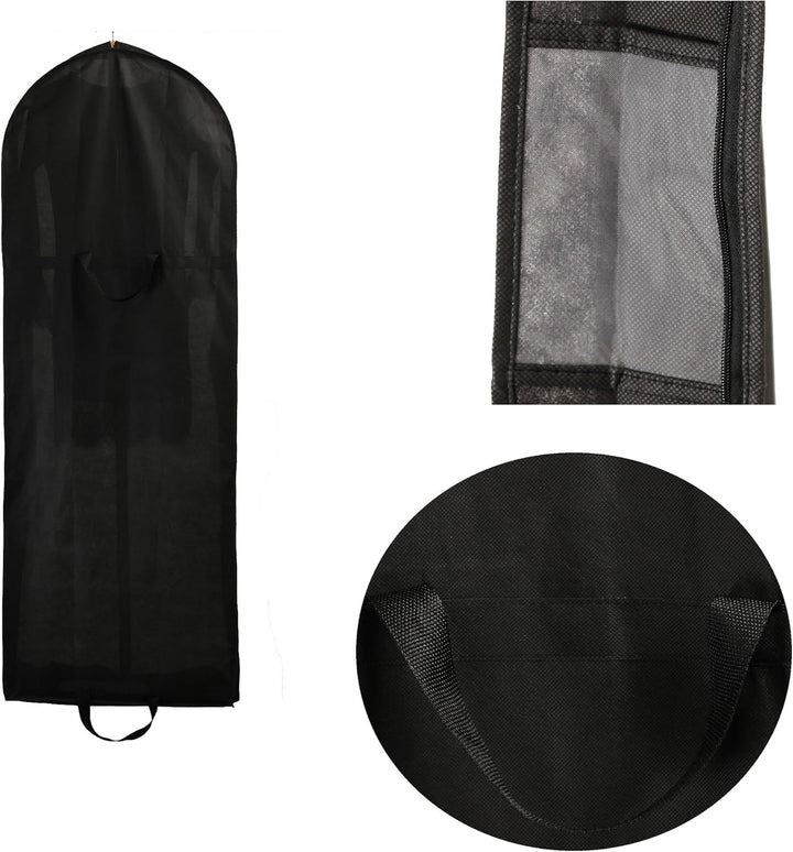 TUKA [5st.] Faltbar 150cm Atmungsaktiver Kleidersack mit Reissverschluss, Schutzhülle für Kleider/An