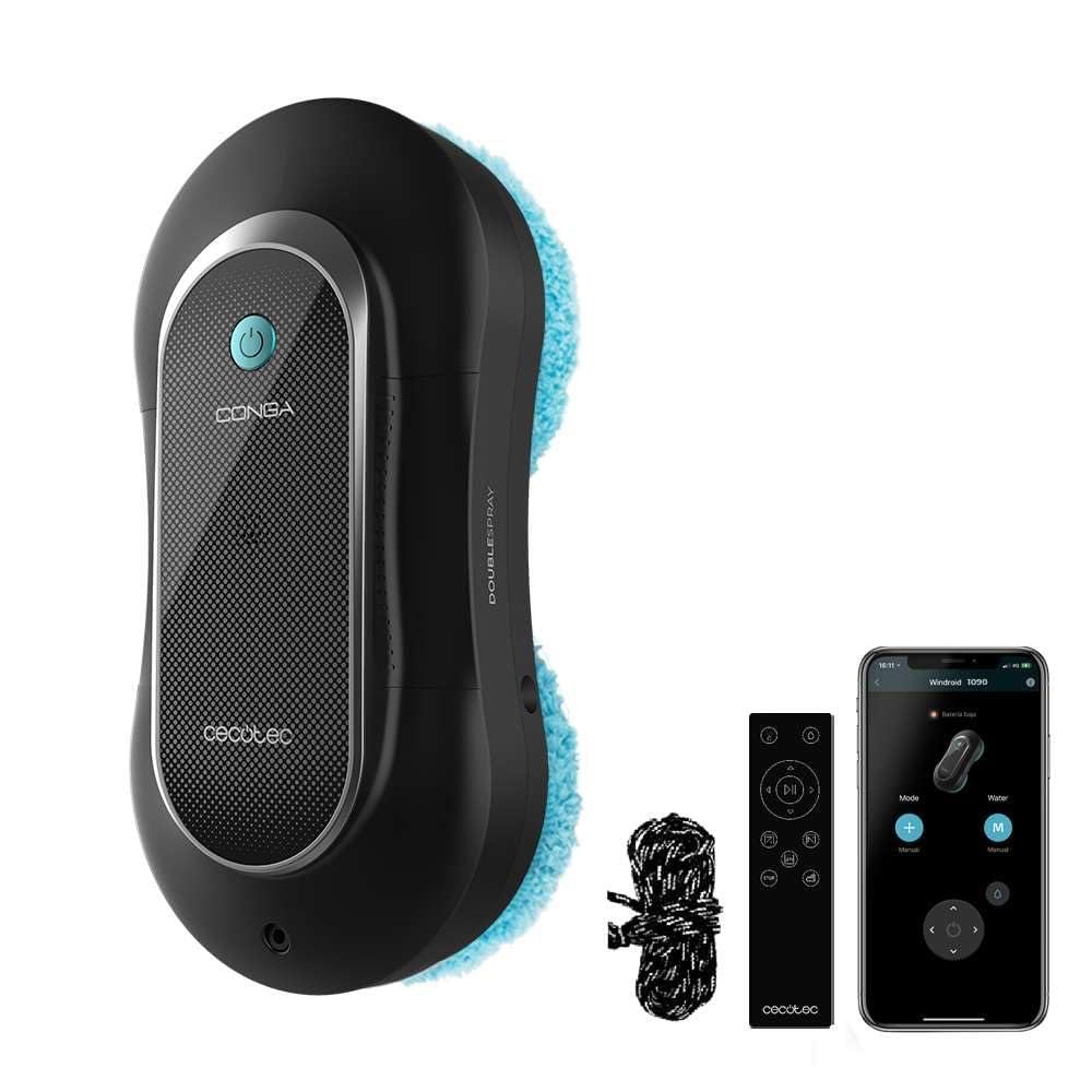 Cecotec Robot Fensterreiniger Conga Windroid 1090 Double Spray Connected 3in1; Sprüht, reinigt und t